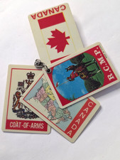 Vintage Popular Canadian Memorabilia Keyring with various scenes on each card
