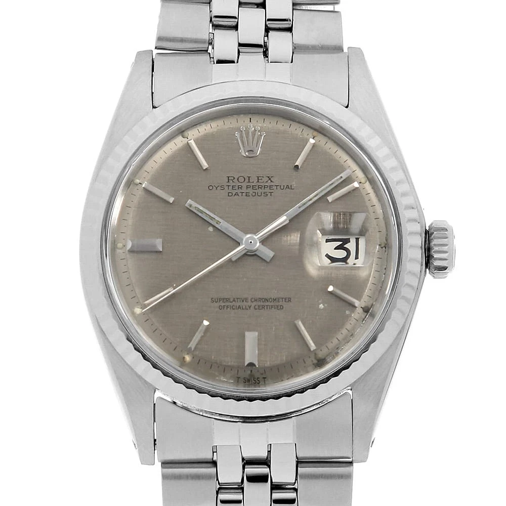 Rolex — ROLEX Datejust 1601/4 gray mosaic bar 24 Number antique mens