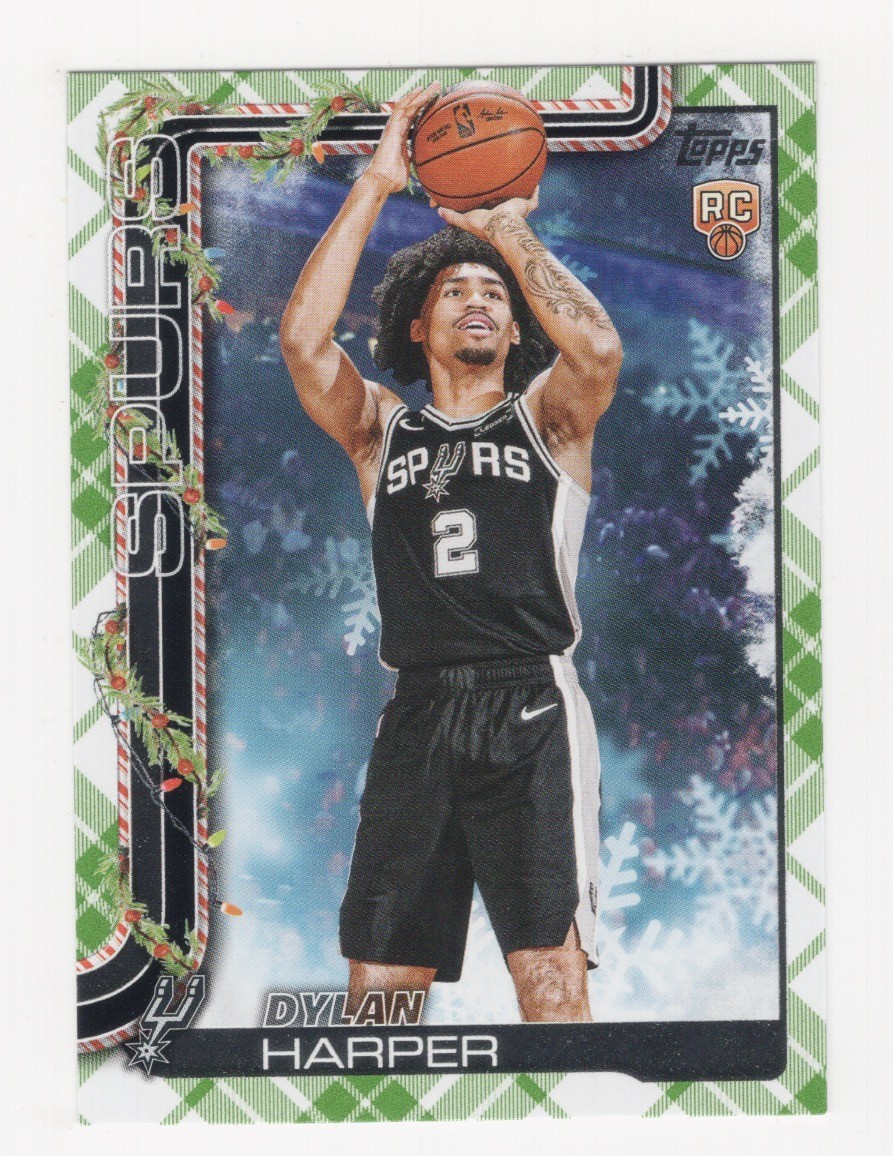 2025-26 TOPPS HOLIDAY BASKETBALL PLAID RC DYLAN HARPER SAN ANTONIO SPURS #H162