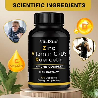 Vitalxtra High Potency Immune Complex With Zinc+Quercetin 30/60/120 Capsules