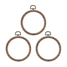 4inch Embroidery Hoops, 3Pcs Circle Frame Cross Stitch Hoop Ring