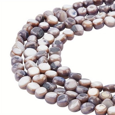 1box 5 Strands Freshwater Shell Beads Strands Dyed Nuggets Slate Blue