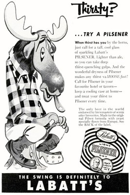   Thirsty? Try Labatt's Pilsener Vintage Ad Poster - 24x36  - Premium   Art