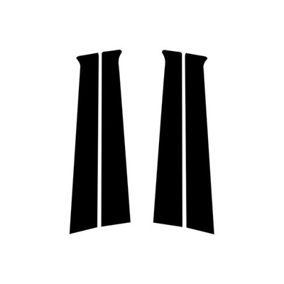 4x Black Window Column B-Pillar Post Overlay Trim For Chevy Aveo Hatch 2011-2015