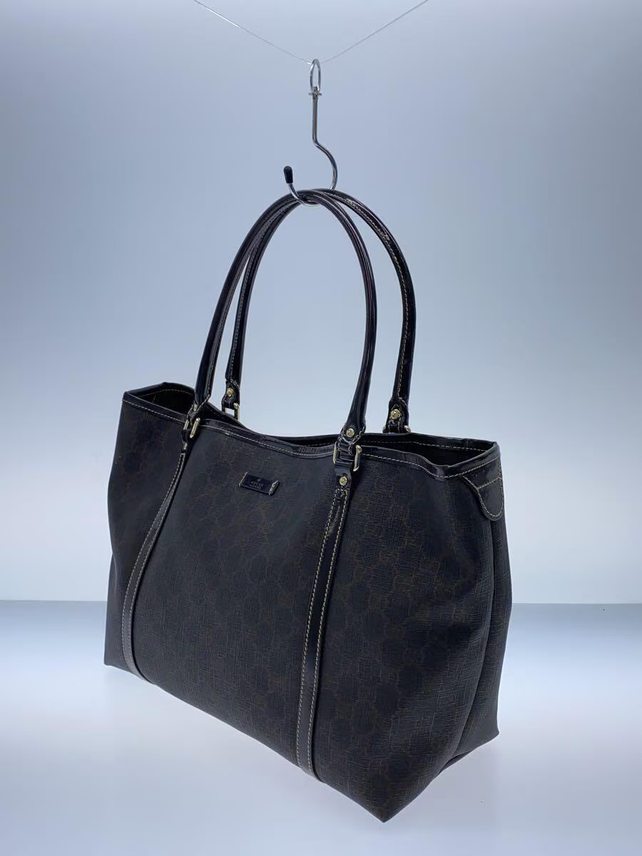 GUCCI GG Imprint PVC Brown Tote Bag Authentic Japan Import