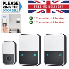 Waterproof Wireless Door Bells 1000ft Long Range Battery Home Cordless Doorbell