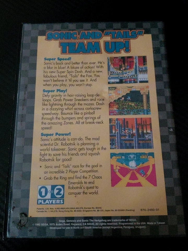 Sonic the Hedgehog 2 SEGA Genesis 1992 Not For Resale Complete In Box - Image 3 of 3