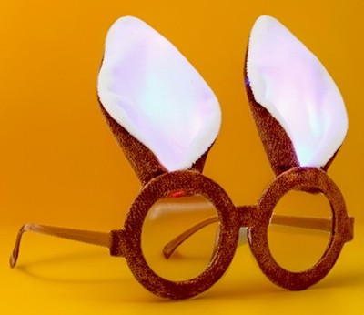 Way to Celebrate! Easter Bunny Ear Light Up Glasses Holiday Party Costume Fun 3+