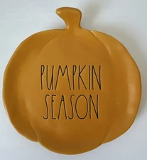 Rae Dunn PUMPKIN SEASON Ceramic Fall/Autumn Appetizer Plate 6"