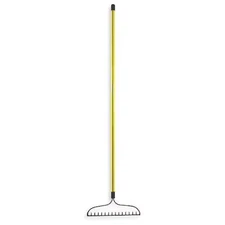 Nupla 6894143 16-1/4 In Steel Bow Rake, 16 Tines, 60 In L Fiberglass Handle