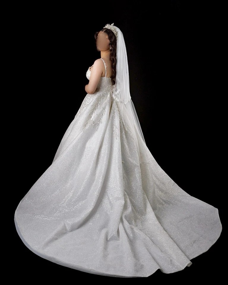 White Princess Wedding Dress Bridal 36-42 - Image 3 of 4