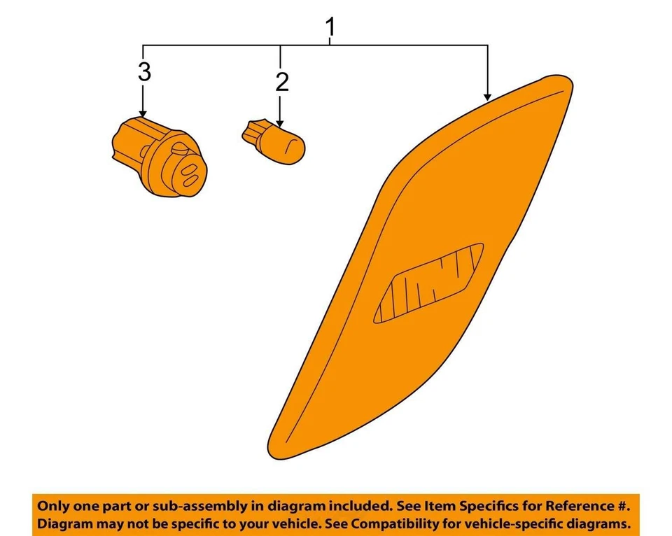 2002-2004 Subaru Impreza Driver Left Front Side Bumper Light OEM - Image 3 of 4
