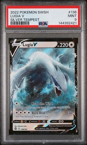Lugia V 138/195 Swsh12: Sword & Shield - Silver Tempest Holo PSA 9