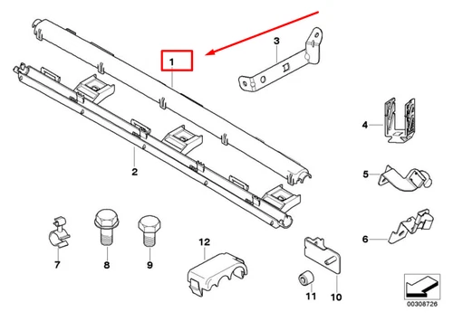 NEW BMW 3 E90 UPPER CABLE DUCT 12527532269 7532269 - Picture 7 of 8