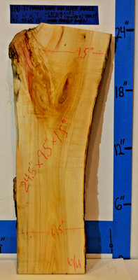 @@LOOK Phoenix Flame BE Maple Live Edge GRADE 4, 24x9x1.5 - Dried & Planed EB8-3