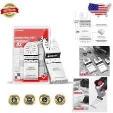 Heavy Duty Diamond Multi Tool Blade 3-Pack - Precision Flush Cut Grout Removal