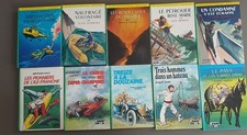 Superbe Lot 10 Livres - Bibliotheque Verte Vintage (Aventure, Haroun Tazieff)