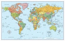 Rand McNally Signature Map of the World, 50 x 32-Inch - Map - VERY GOOD
