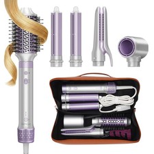 5 in 1 Hot Air Styler- Blowout Brush Hair Dryer Set for Salon Blowouts, Smooth C
