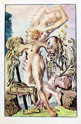 Salvador DALI: Die Zwillinge, Signierte ESTAMPE, 1948
