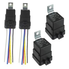 12V DC SPDT Waterproof Relay Heavy Duty 14 AWG Tinned Copper 5 PIN 40/30 AMP