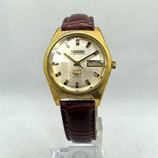 CITIZEN Crystal Seven Deluxe 23J Day Date Watch Used