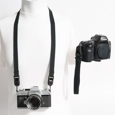 Black Canvas 40" Camera Strap  Wrist Strap COMBO w/ Peak Design Anchors