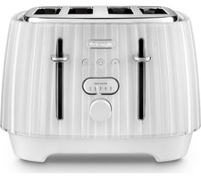 DELONGHI Ballerina CTD4003.W 4-Slice Toaster - White-BOX DAMAGE