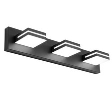 LED Modern Bathroom Vanity Light 3-Light, 24-Inch Matte Black- Dimmable