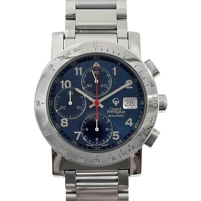 GIRARD PERREGAUX 7000 GP7000 Chronograph Date Navy Used Watch