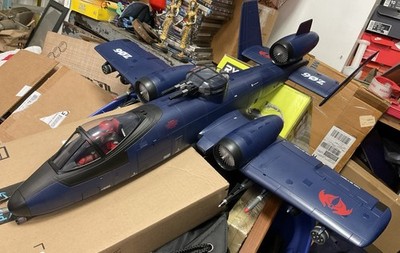 GI JOE HASLAB CLASSIFIED 1:12 COBRA RATTLER A-10 WARTHOG Jet Plane 1 Figure