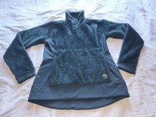 Mountain Hardwear Women's Fuzzy Soft Fleece Sweater Snap Pullover Gark Green...