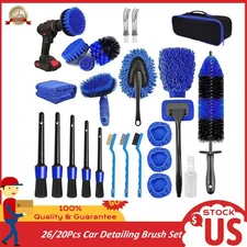 26/20Pcs Car Detailing Brush Set Windshield Cleaning Tool Professional Care Kit