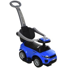 2-In-1 Kid Riding Baby Toy Stroller with Function Safety Bar, Blue