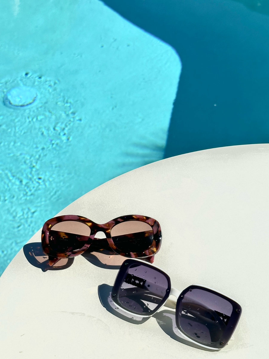 Prada PRA13S Oval Sunglasses | 18N10D-Tortoise Cognac Begonia Prada PRA13S Sunglasses Tortoise Cognac Begonia/Light Brown main image 4