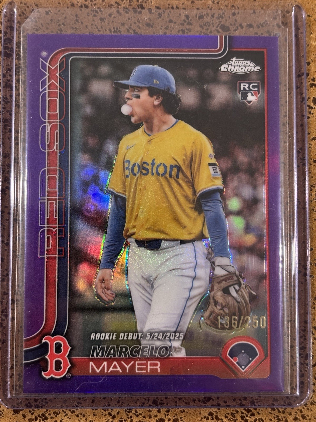 2025 Topps Chrome Update Series Marcelo Mayer #USC117 Purple Refractor /250 (RC)
