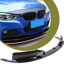 Fits 2012-2018 BMW F30 3 Series M Sport Front Bumper Lip Splitter Gloss Black