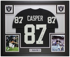 Dave Casper Autographed & Framed Black Oakland Jersey Beckett Certified