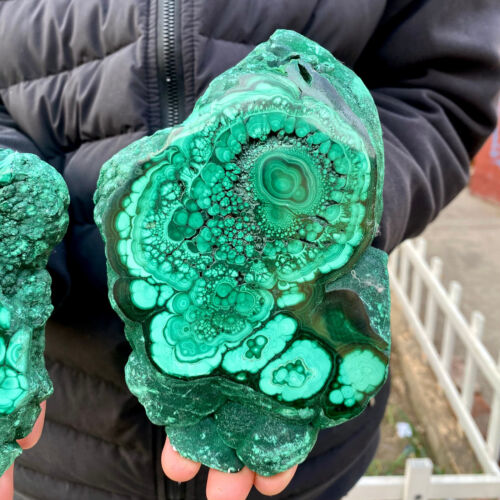 3,7 Pfund natürlicher Malachit Handwerk Schmetterlingsflügel/freies Muster Quarzkristall - Bild 8 von 11