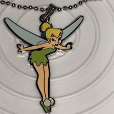 Disney Authentic Disney Tinkerbell Necklace Sterling Silver Overlay Brand New  