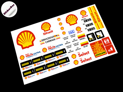 CUSTOM STICKERS for Shell Gas Station 6375 6397 7993 TOYS , MODEL BUILDS, etc