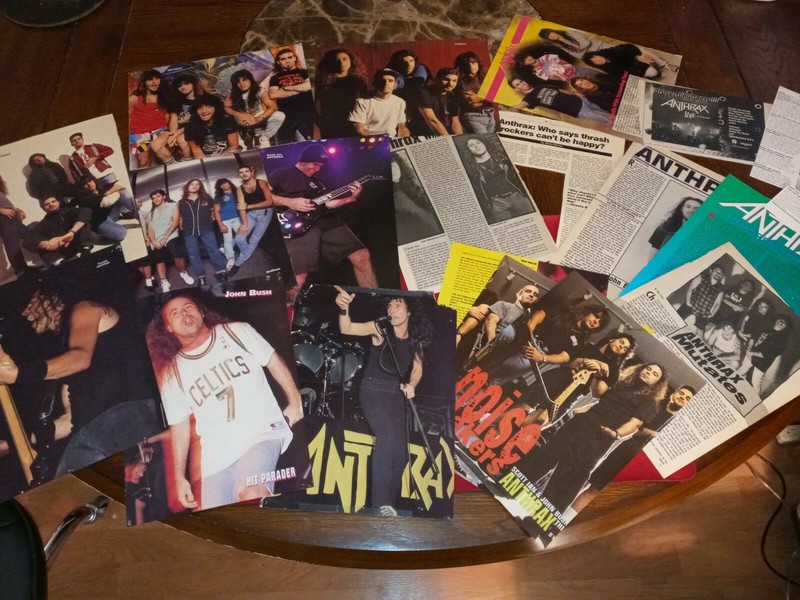 Anthrax Magazine Poster Lot. See All Pics.** Pin Holes In Corners.