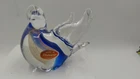 Vintage Blue and Gold Murano Art Glass Dove Figurine.