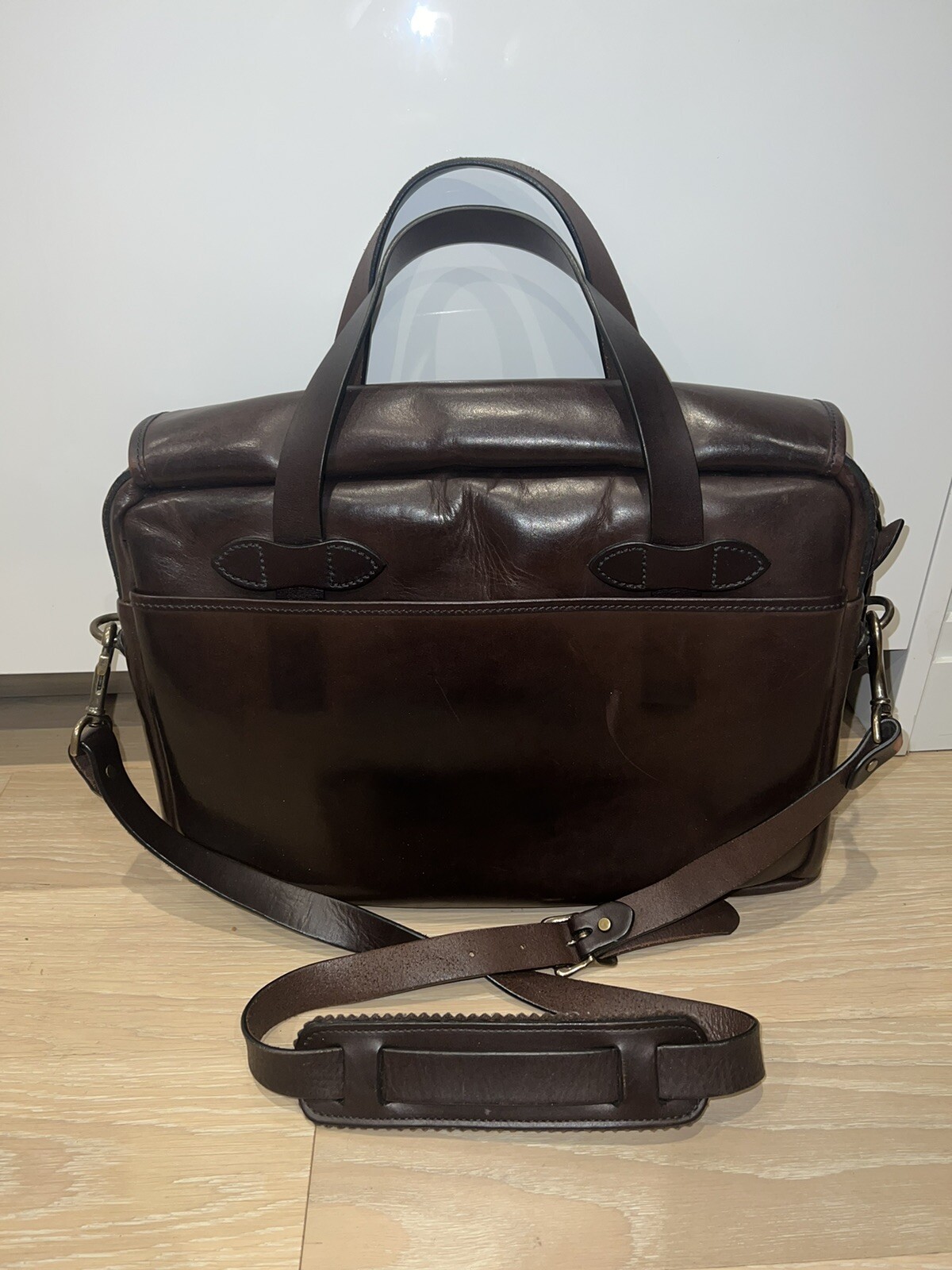 FILSON WEATHERPROOF LEATHER ORIGINAL BRIEFCASE SIERRA… Gem
