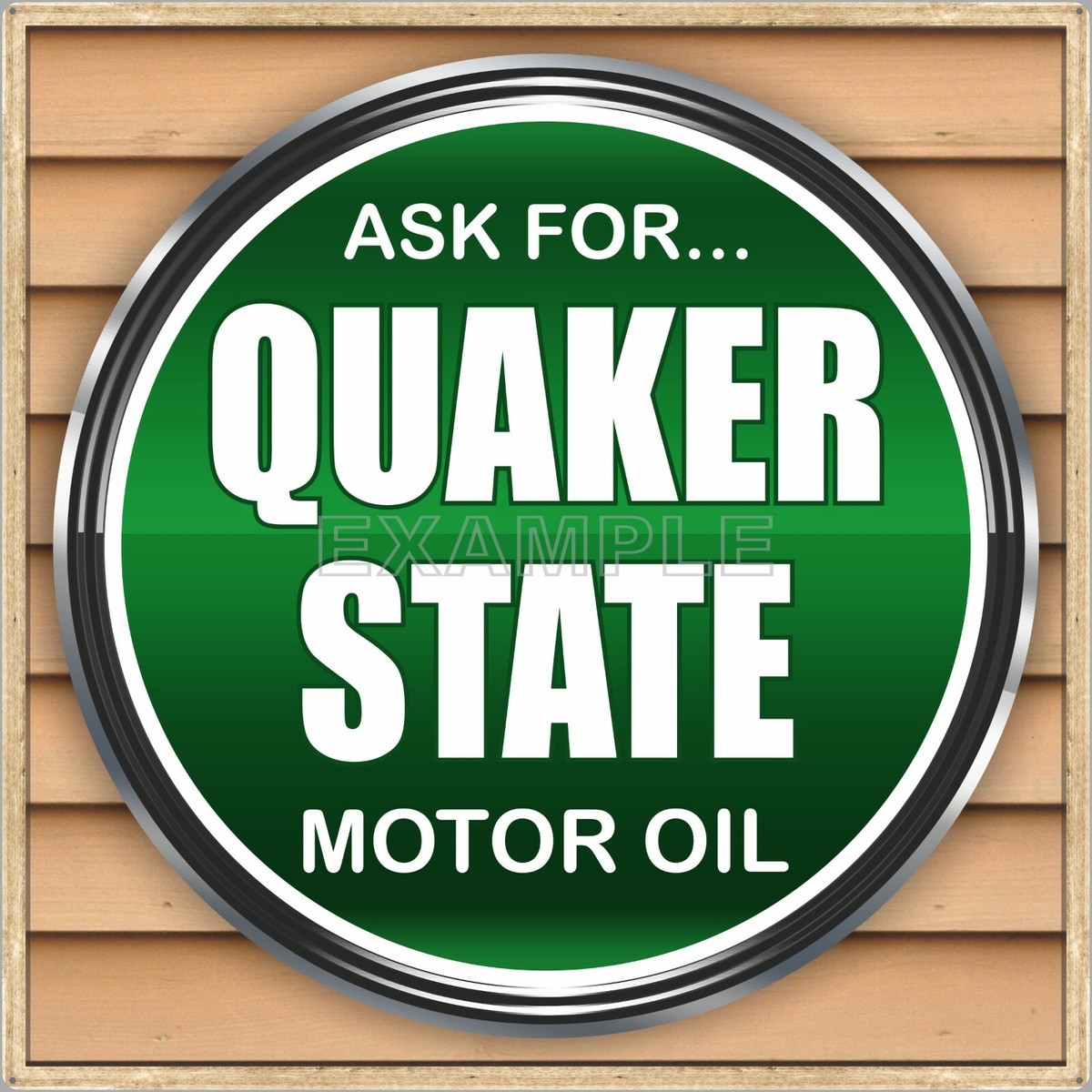 QUAKER STATE MOTOR OIL OLD SIGN REMAKE SQUARE ALUMINUM SIZE OPTION