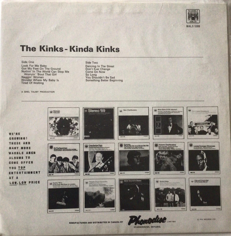 Kinda Kinks. On Marble Arch Label STILL SEALED Reissue - Image 2 of 3