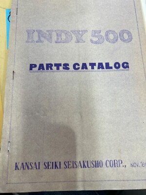 Kasco: Indy 500 - Parts Catalog (Blue Print Drawings) & Parts List  - NOS