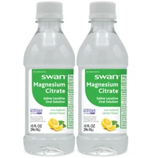 Swan Lemon Magnesium Citrate Oral Solution 10 Oz. Laxative PACK OF 2