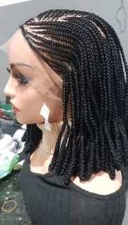 FULL LACE Braided Wig With Baby Hair.Color 1.Very Neatly Braided.