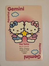 Hello Kitty What's Your Sign SINGLE Rummy Card Game Astrology Zodiac Gemini